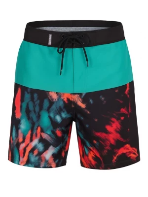 Foto van product BECO the world of aquasports Zwemshorts 'Feathers' smaragd / oranjerood / zwart