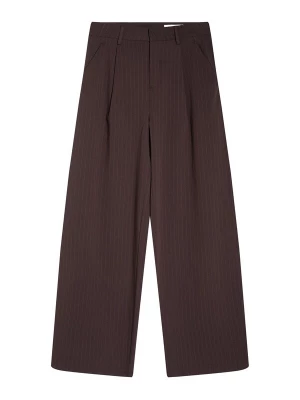 Foto van product Bershka Bandplooibroek bruin / wit