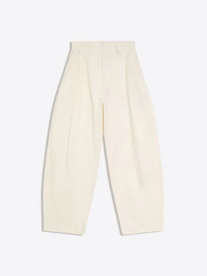 Foto van product Bershka Bandplooibroek natuurwit