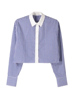 Foto van product Bershka Blouse blauw / donkerblauw / wit