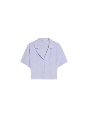 Foto van product Bershka Blouse lichtblauw / wit