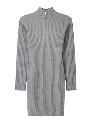 Foto van product Bershka Gebreide jurk grijs gemêleerd