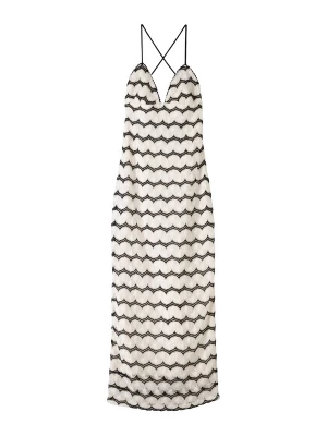 Foto van product Bershka Gebreide jurk zwart / offwhite