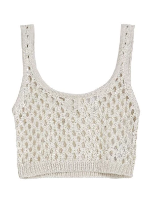 Foto van product Bershka Gebreide top beige