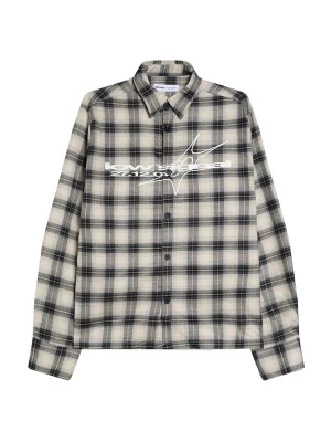 Foto van product Bershka Overhemd grijs / basaltgrijs / zwart / wit