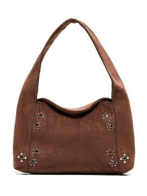 Foto van product Bershka Schoudertas bruin / zwart / zilver