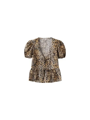 Foto van product Bershka Shirt beige / camel / zwart