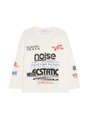 Foto van product Bershka Shirt blauw / kersrood / zwart / wit
