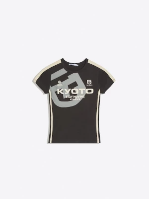 Foto van product Bershka Shirt grijs / antraciet / wit