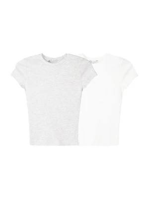 Foto van product Bershka Shirt lichtgrijs / wit