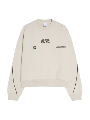Foto van product Bershka Sweatshirt 'BOXY INTERLOCK PIPING' grijs / zwart