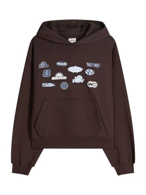 Foto van product Bershka Sweatshirt navy / lichtblauw / chocoladebruin