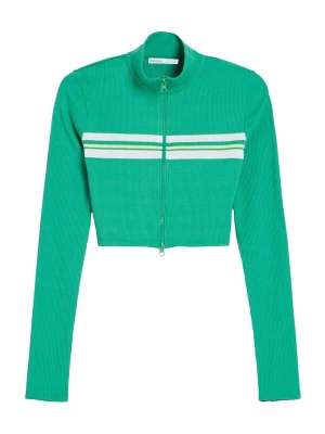 Foto van product Bershka Sweatvest groen / offwhite