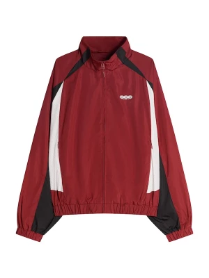 Foto van product Bershka Tussenjas donkerrood / zwart / wit