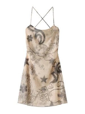 Foto van product Bershka Zomerjurk taupe / zwart
