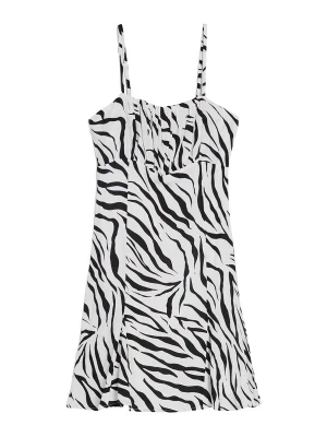 Foto van product Bershka Zomerjurk zwart / wit