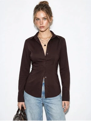 Foto van product Bianco Lucci Blouse chocoladebruin