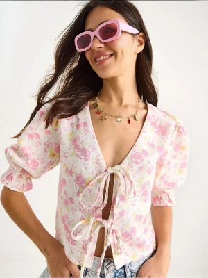 Foto van product Bianco Lucci Blouse curry / pastelgroen / rosa / wit