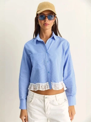 Foto van product Bianco Lucci Blouse lichtblauw / wit