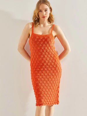 Foto van product Bianco Lucci Gebreide jurk oranje