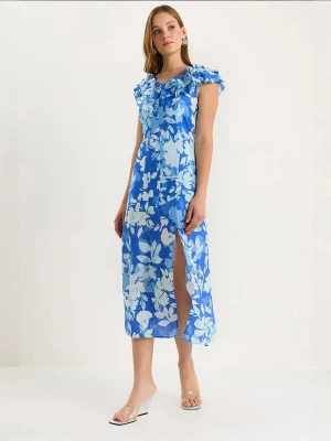Foto van product Bianco Lucci Jurk blauw / pastelblauw / offwhite