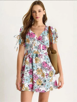 Foto van product Bianco Lucci Jurk lichtblauw / geel / pink / wit
