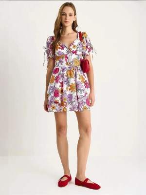 Foto van product Bianco Lucci Jurk lila / oranje / magenta / wit
