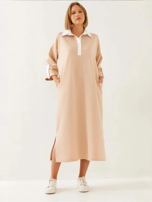 Foto van product Bianco Lucci Jurk nude / wit