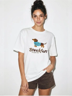 Foto van product Bianco Lucci Shirt azuur / bruin / chocoladebruin / wit
