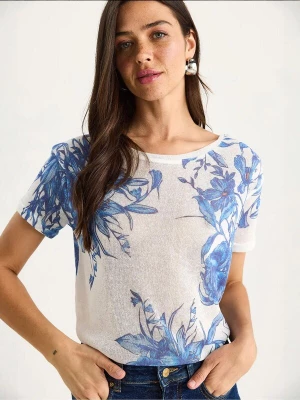 Foto van product Bianco Lucci Shirt blauw / donkerblauw / wit