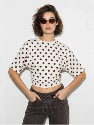 Foto van product Bianco Lucci Shirt chocoladebruin / wit