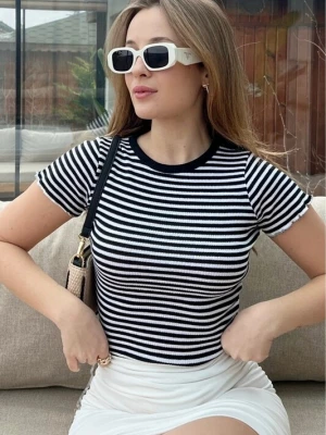 Foto van product Bianco Lucci Shirt zwart / wit