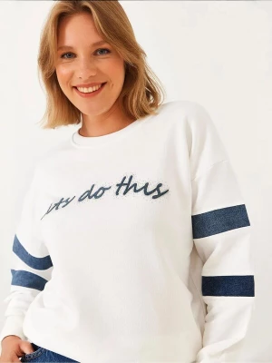 Foto van product Bianco Lucci Sweatshirt blauw denim / wit