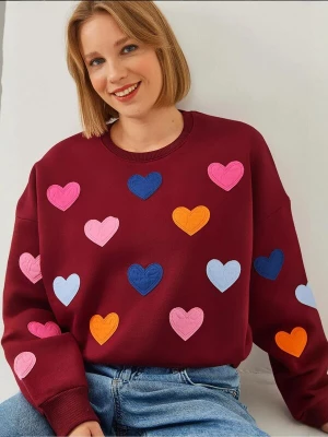 Foto van product Bianco Lucci Sweatshirt blauw / oranje / rosa / bourgogne
