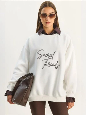 Foto van product Bianco Lucci Sweatshirt donkerbruin / natuurwit