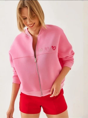 Foto van product Bianco Lucci Sweatvest lichtroze