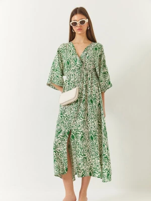 Foto van product Bianco Lucci Zomerjurk beige / groen