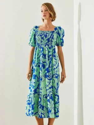 Foto van product Bianco Lucci Zomerjurk blauw / groen