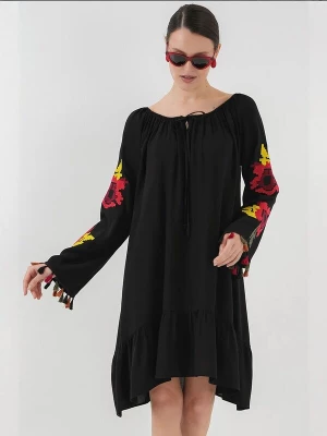 Foto van product Bigdart Jurk geel / rood / zwart