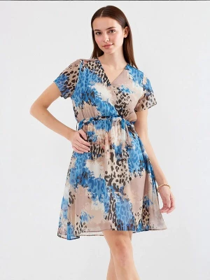 Foto van product Bigdart Jurk nude / lichtbeige / blauw / zwart