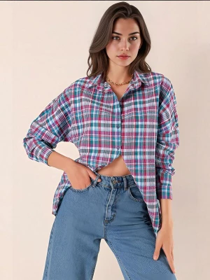 Foto van product Bigdart Shirt azuur / lila / pink / wit