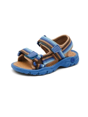 Foto van product BISGAARD Open schoenen 'Nico' camel / kobaltblauw / lichtblauw / bruin