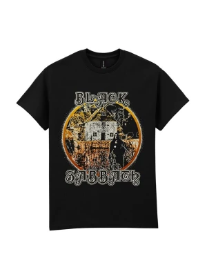 Foto van product BLACK SABBATH Shirt 'Black Sabbath Black Sabbath Debut Cracked T-Shirt' zwart