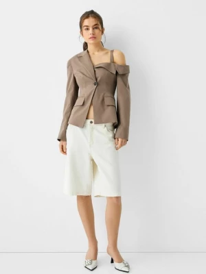 Foto van product Blazer Bershka zandkleur