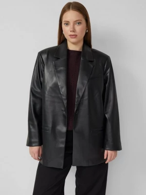Foto van product Blazer in lederlook QS zwart