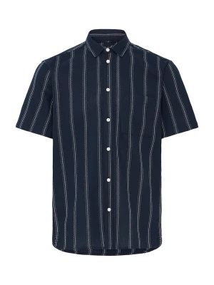 Foto van product BLEND Overhemd 'BHADAN' donkerblauw / wit