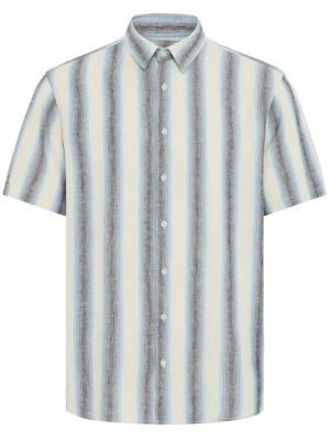 Foto van product BLEND Overhemd ' BHBobby Linen Mix ' lichtbeige / blauw / grijs