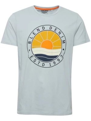 Foto van product BLEND Shirt 'Bammer' navy / lichtblauw / geel