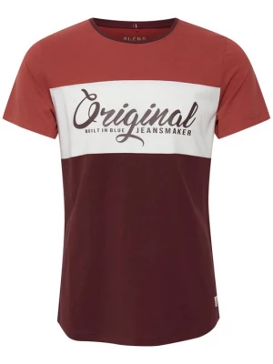 Foto van product BLEND Shirt 'MALTE' rood / wijnrood / zwart / wit