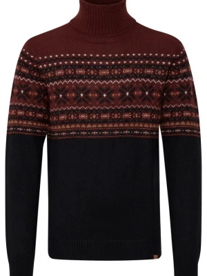 Foto van product BLEND Trui 'Tjesse' roestbruin / kreeft / zwart / wit